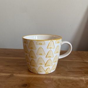 Matching pair of Creative Co-op bee print mugs